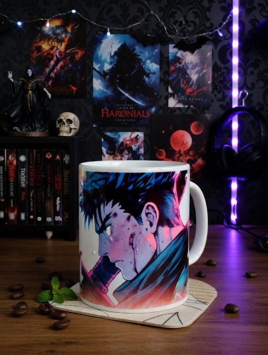 Berserk Guts manga anime prezent kubek Ceramiczny