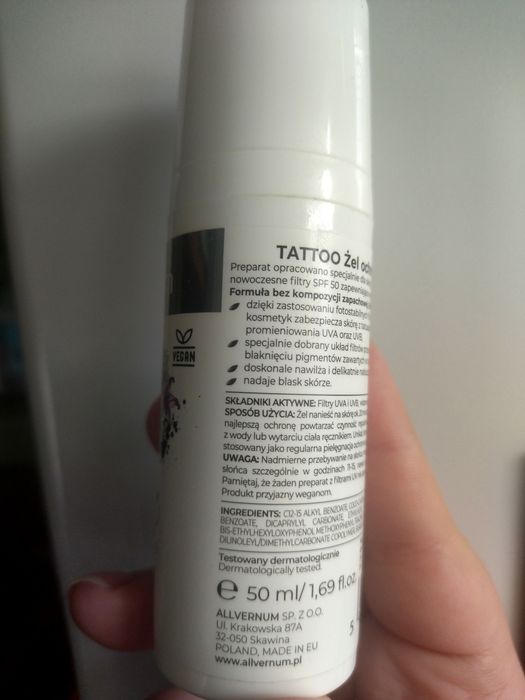 Żele do pielęgnacji tatuaży