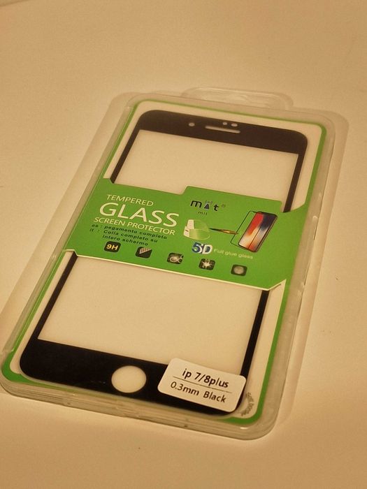 Película protetora de vidro para iPhone 7/8 Plus (Preta)