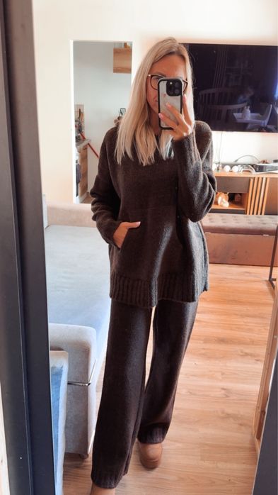 Komplet dzianinowy nowy rozmiar uniwersalny