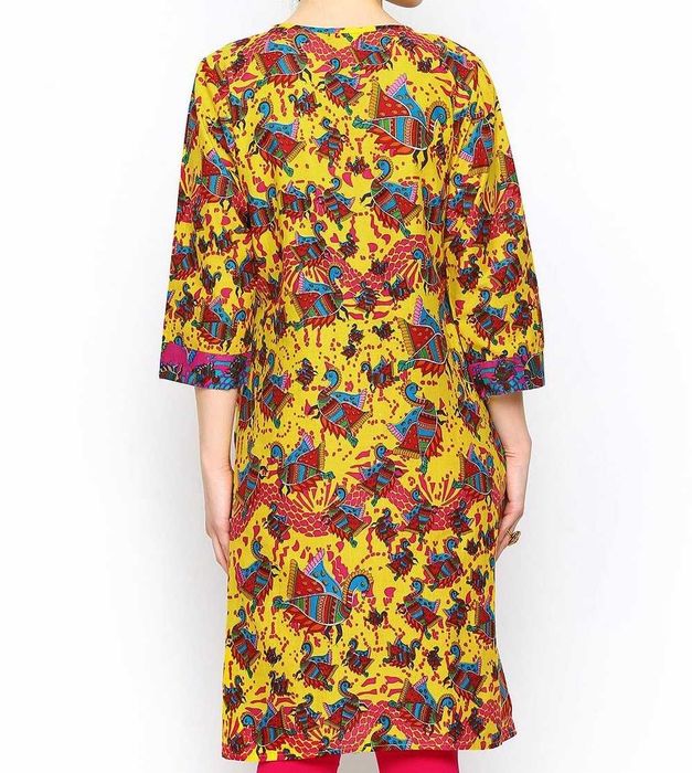 Túnica Kaftan Indiana Multicolor em Algodão Tam. M/L