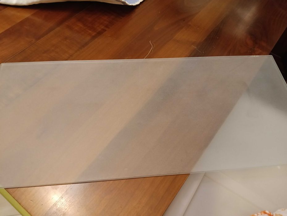 Mesa de Sala de Estar Retangular com Tampo de Vidro