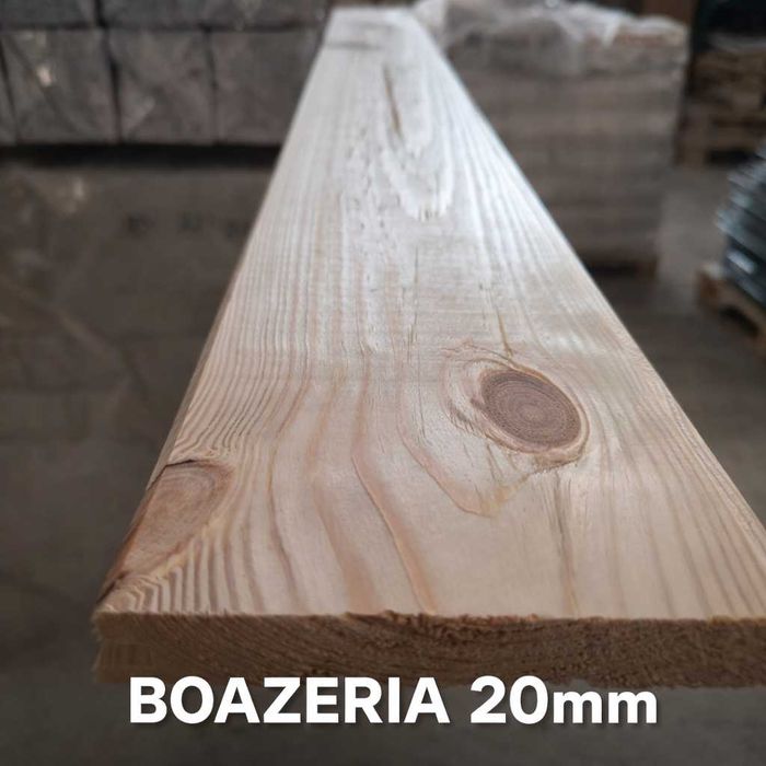 Boazeria sosnowa 20mm – gruba deska heblowana 12,8cm x 3m I gatunek