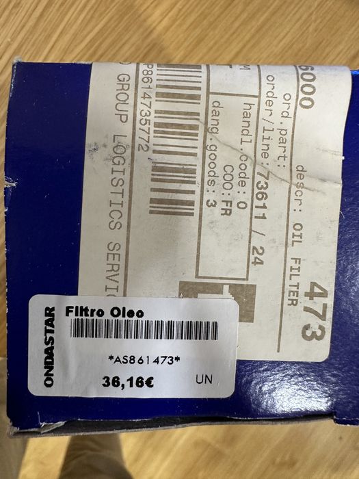 Filtro Oleo Volvo Penta