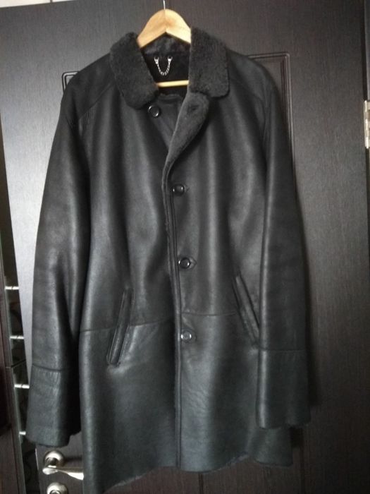 Дубленка чоловіча натуральна шкіра хутро Розмір XL