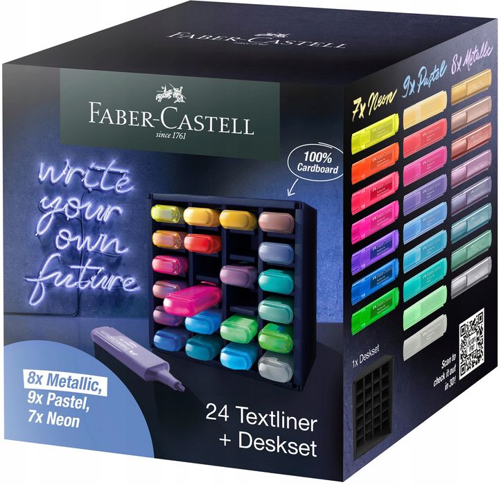 FABER-CASTELL Zakreślacz DUŻY ZESTAW 24 kol ETUI. Faber Castell