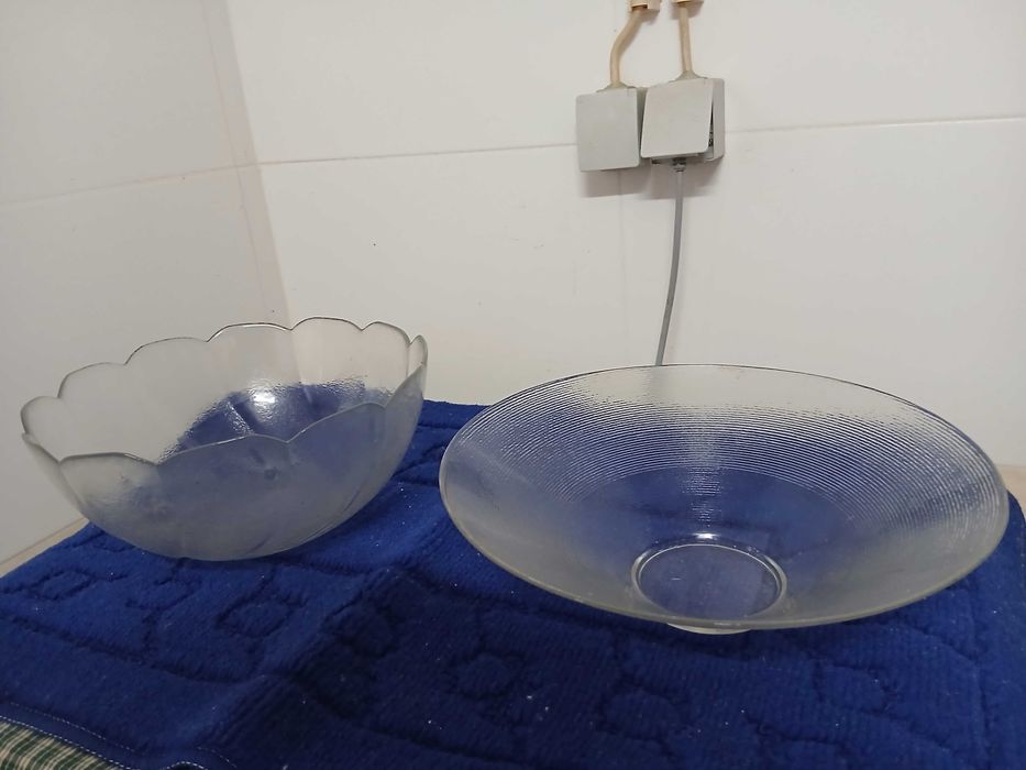 Taças em vidro, para usar como saladeira ou fruteira