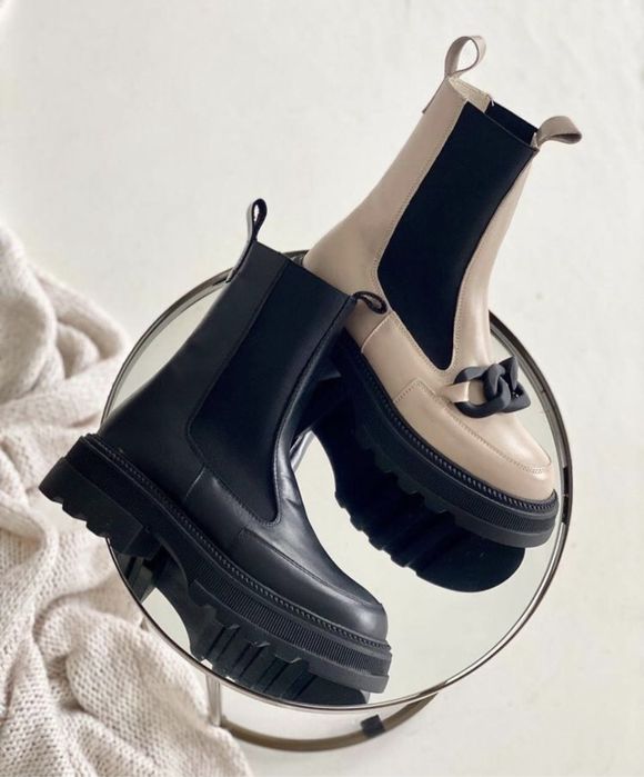 Крутезні шкіряні жіночі черевики Челсі 2050 грн