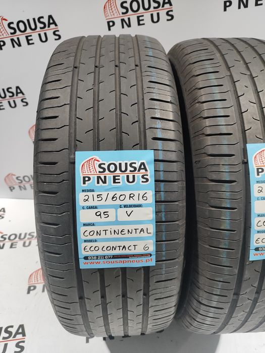 2 pneus semi novos 215-60R16 Continental - Oferta dos Portes
