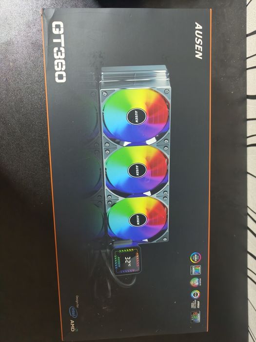 Система водяного охлаждения AUSEN GT360 ARGB PWM с дисплеем