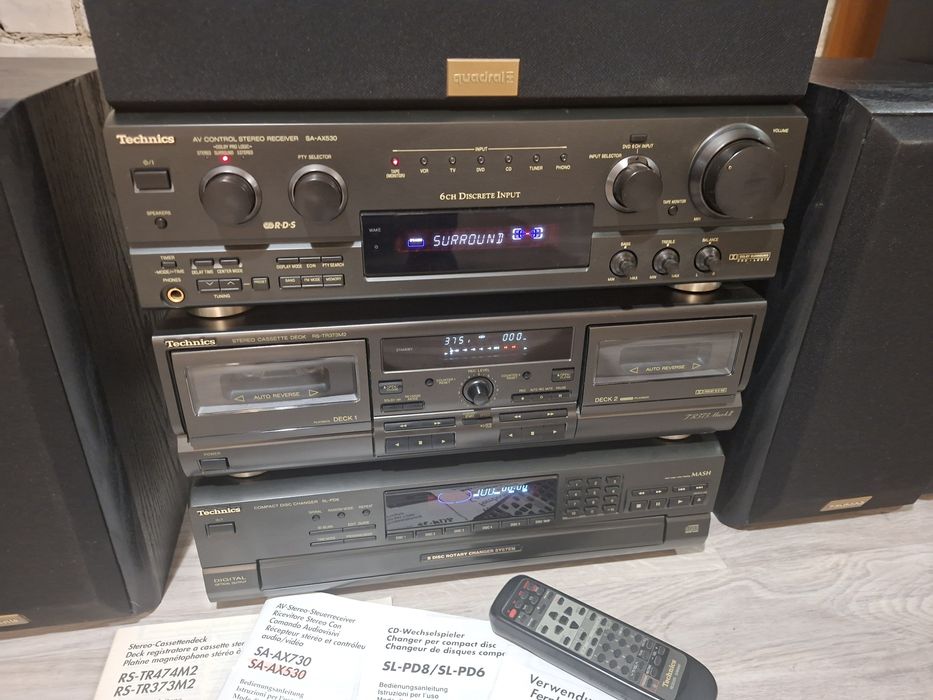 Kompletny zestaw audio Technics + Koolumny Quadral JAK NOWE !!!