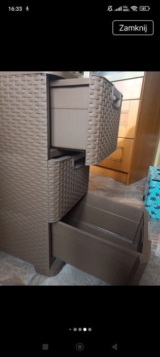 Regał curver trzy szuflady