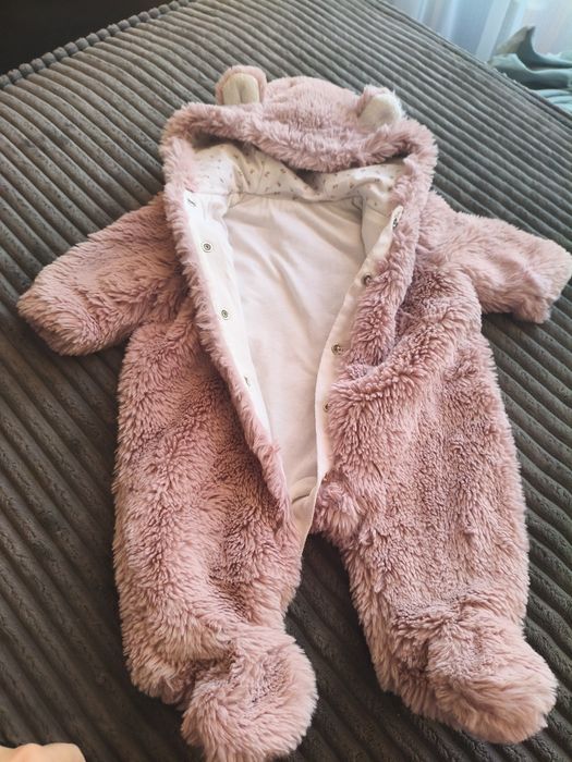 Kombinezon pudrowy róż dziecięcy