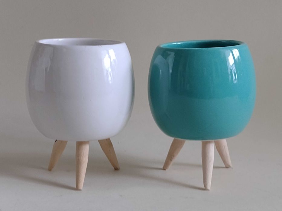 Świeczniki ceramiczne - para