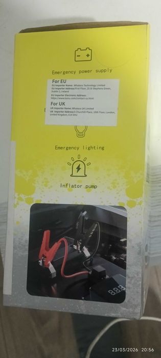 Jump Starter Profissional (Arrancador de Bateria) | Carro e Moto | Powerbank Integrado