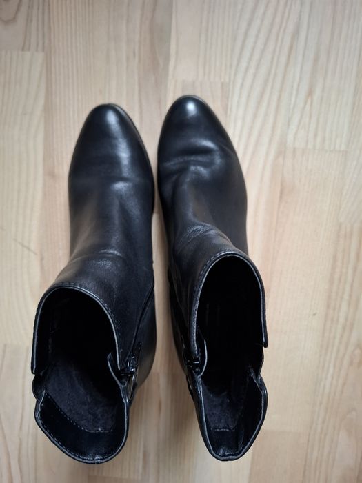 Botki skórzane 5th AVENUE r. 38, obcas 4 cm