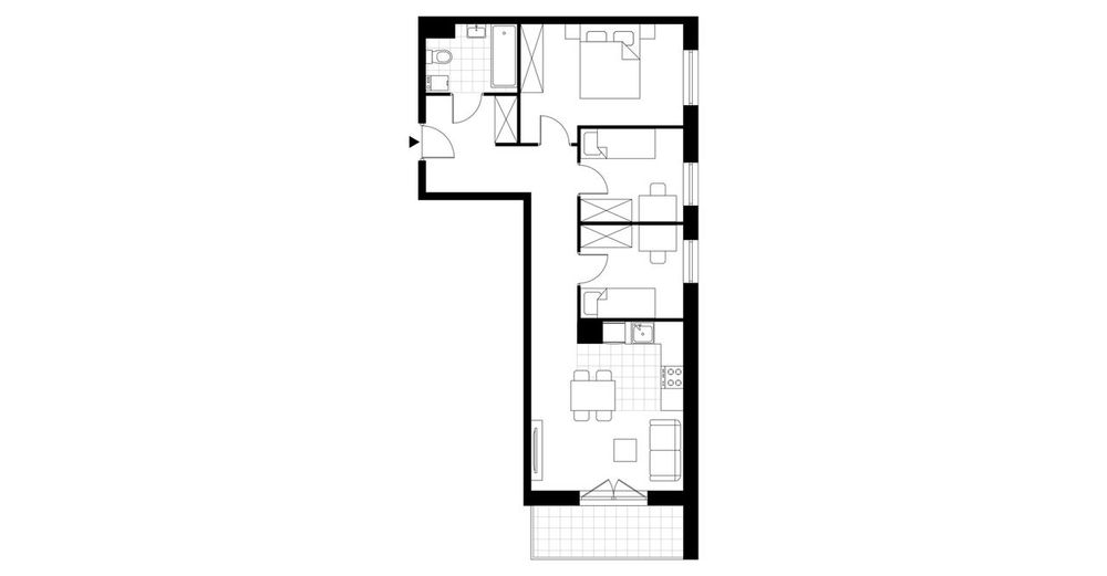 4-pokojowe mieszkanie 60 m² + balkon - Widok 4