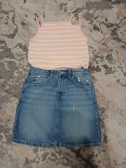 джинси, джинсова  спідниця.