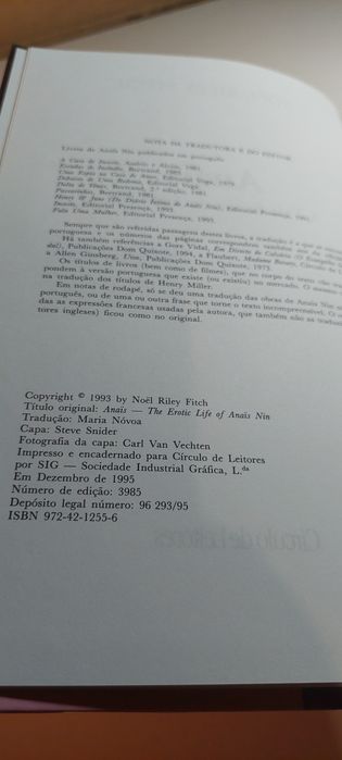 A Vida Erótica de Anaïs Nin - Noël Riley Fitch