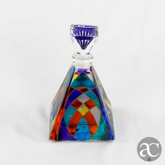 Frasco de perfume em vidro de Murano, pintado à mão
