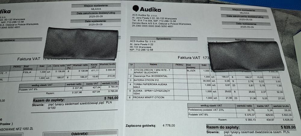 2 Aparaty słuchowe  Nowe