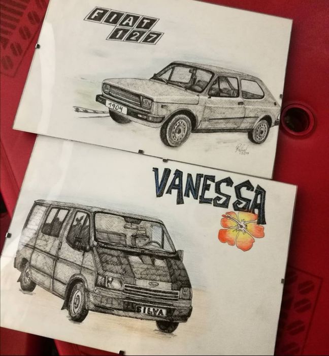 Desenhos de carros e motas por encomenda