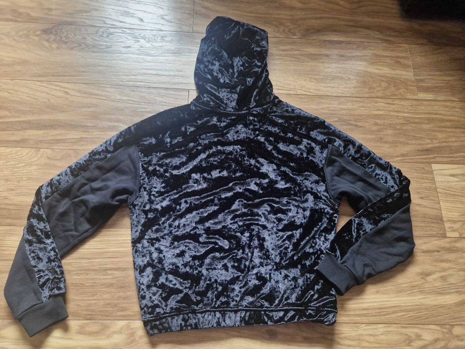 Bluza welurowa aksamitna Calvin Klein r. S / M ciepła z kapturem