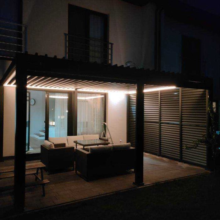 Pergola Ogrodowa Aluminiowa 3x6 Zadaszenie Tarasu Lamele