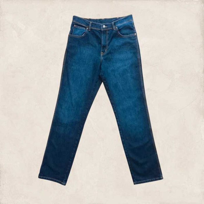 Wrangler regular fit granatowe jeansy 3232