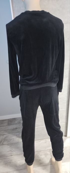 Komplet dresowy zestaw męski welurowy z haftowanym logo Hugo Boss rozm