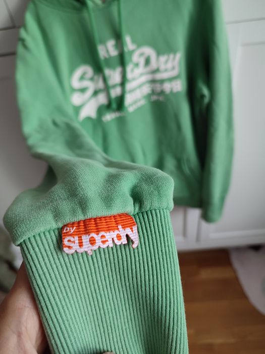 Bluza z kapturem S Superdry zielona