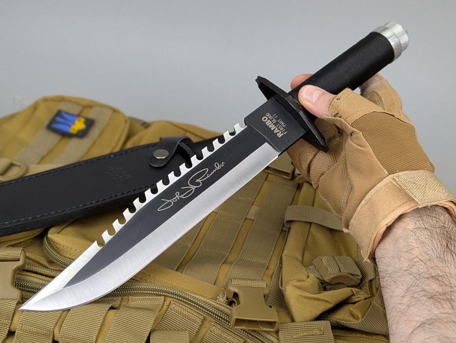 Большой нож выживания. Тактичний ніж з шкіряним чохлом