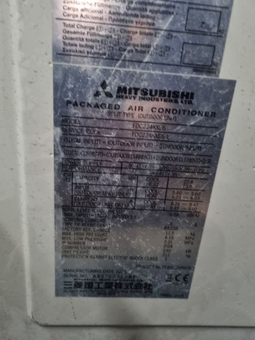 Vrf mitsubishi heavy usado