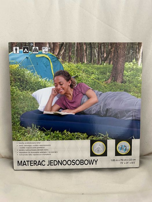 NOWY dmuchany materac jednoosobowy Joinco 185x79x22 cm