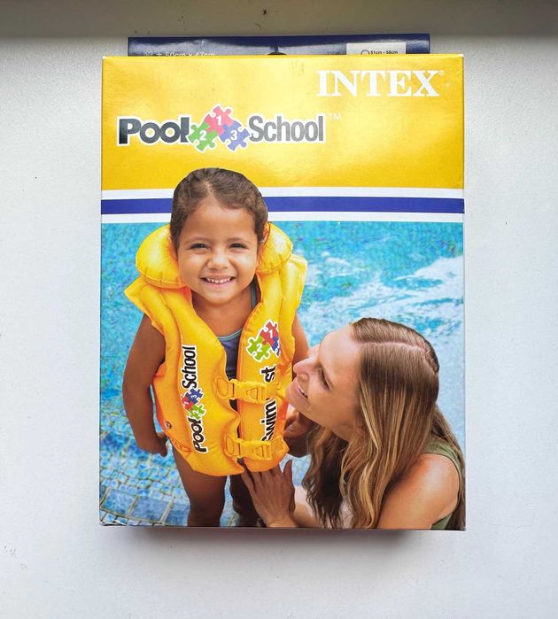 Дитячий надувний жилет «Pool School» Intex 58660