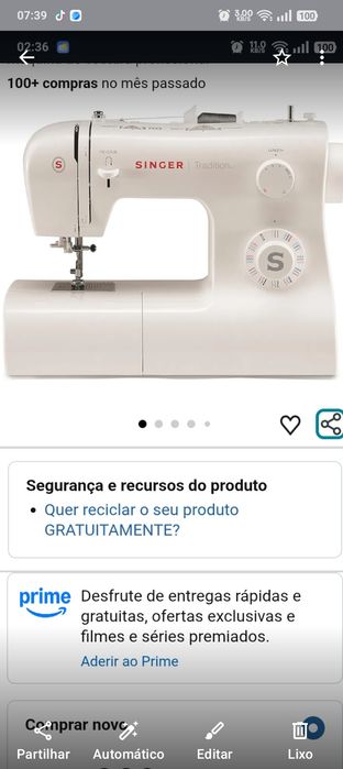 Máquina de costura Singer Traditon 2282