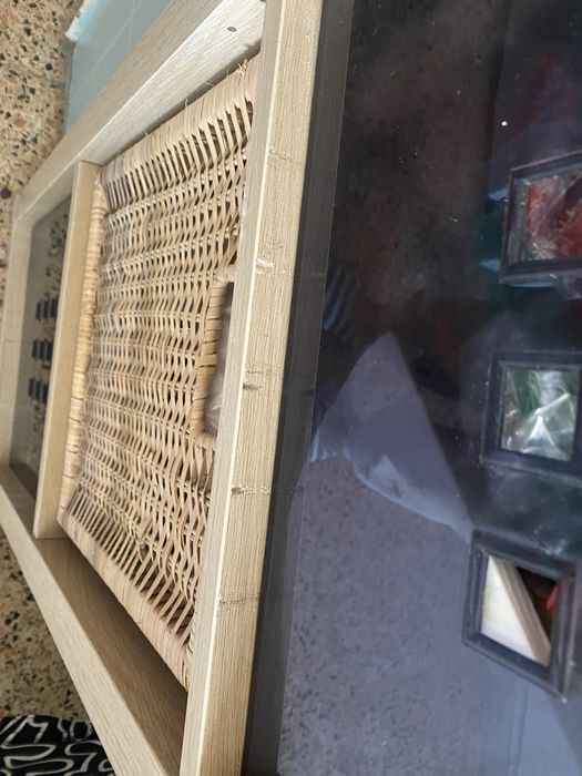 Movel kallax efeito carvalho c/ velatura branca