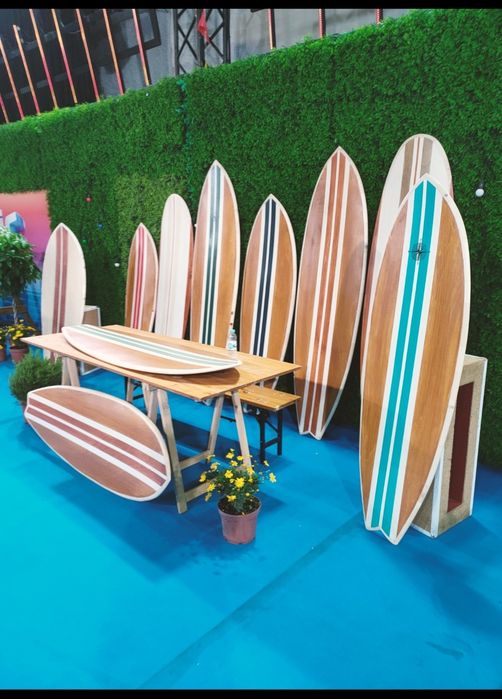 Prancha de surf de madeira para decoração