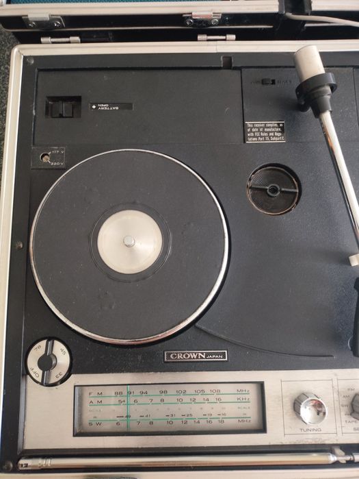 Gira-Discos Vintage Crown SCP-71SW