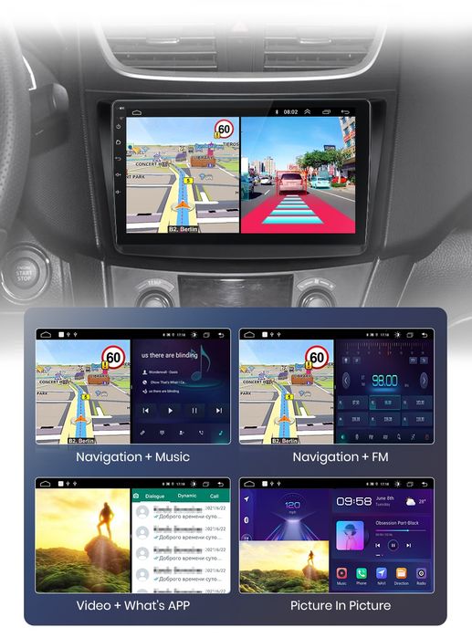 Rádio 9" Android Suzuki Swift 2011-17 Carplay GPS wifi 2/32GB NOVO