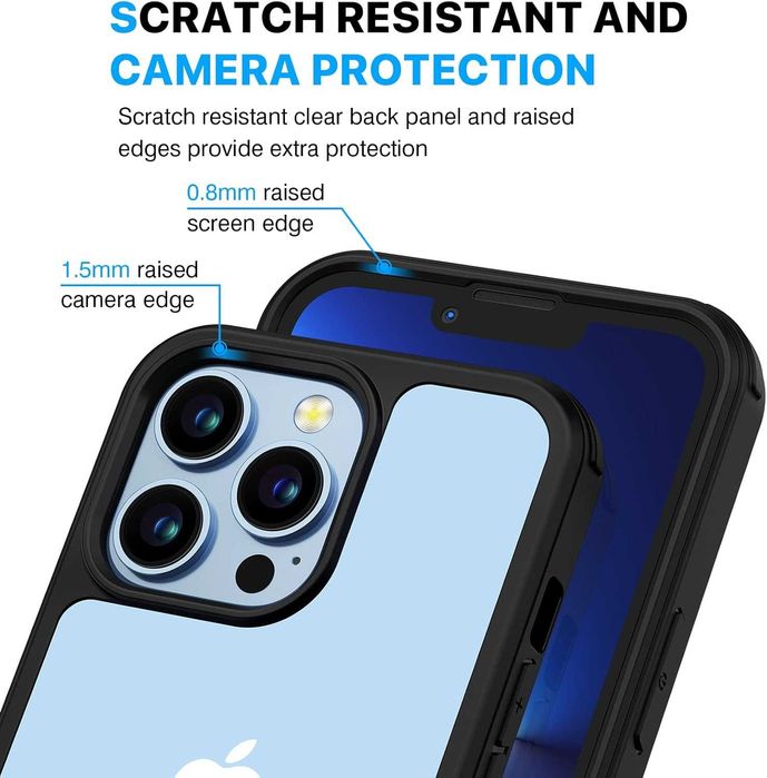 CENHUFO etui do iPhone 13 Pro 360 pancerne folia na ekranie