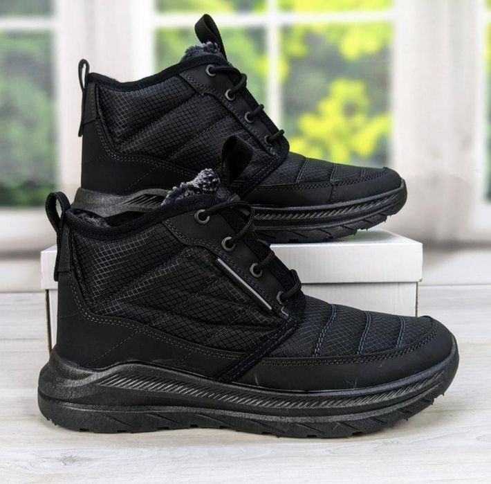 Черевики чоловічі на шнурках зимові чорні,43,44,45.зима