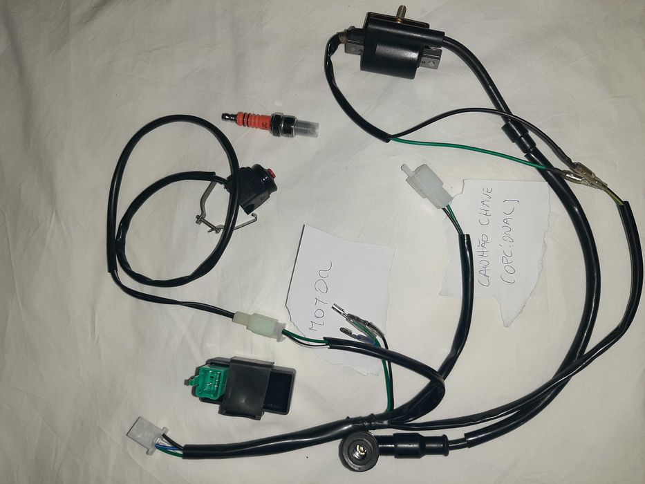 Parte elétrica pit bike cDI bobine vela cablagem corte corrente