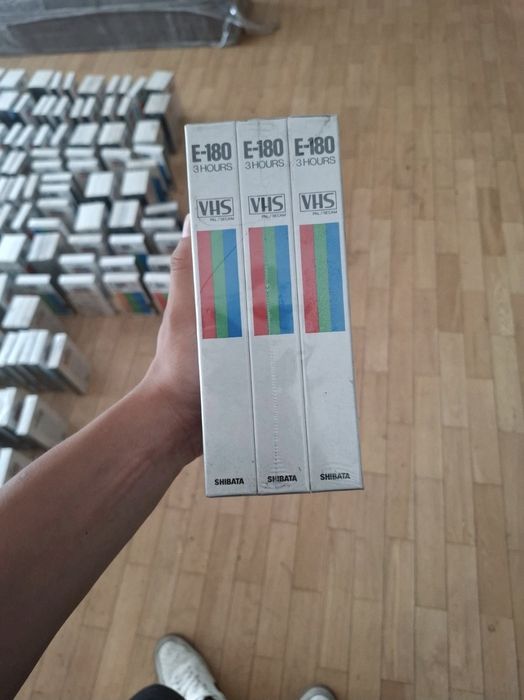 Pack 3 Cassetes VHS Shibata E-180 Novas / Seladas (Virgens)