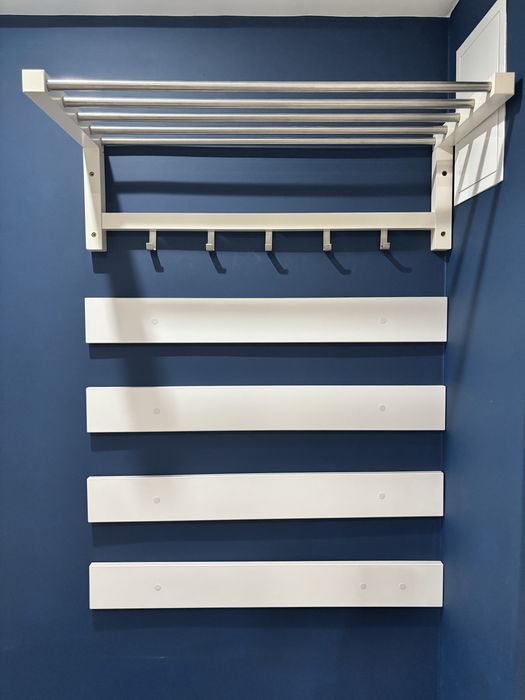 Ikea Tjusig bialy wieszak + panele