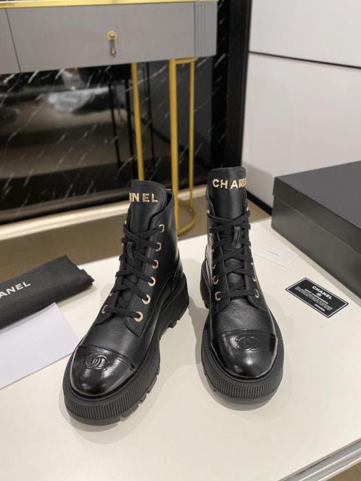 Botki Chanel skóra naturalna