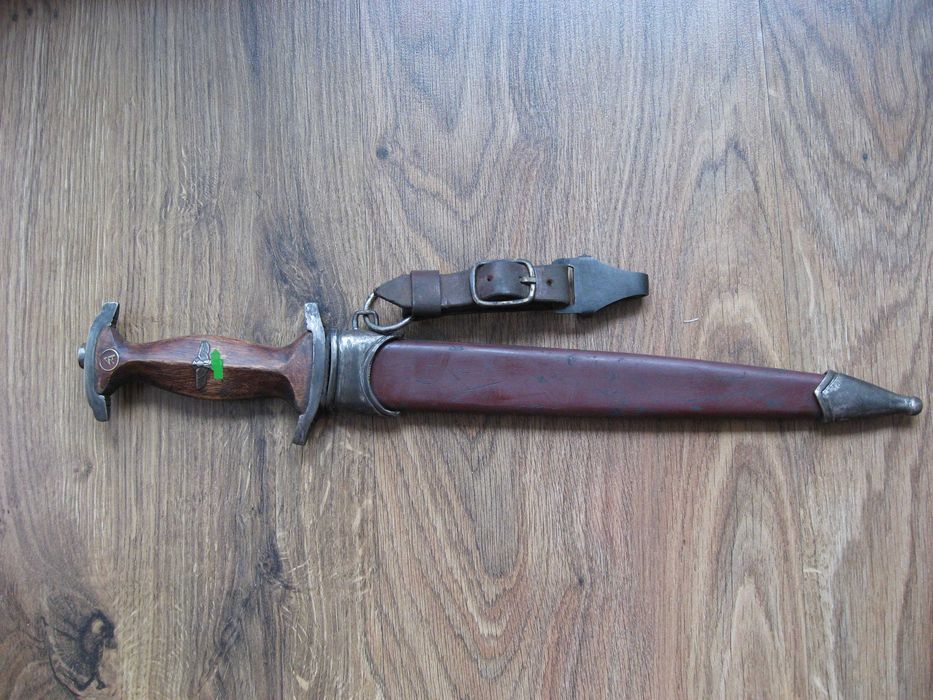 Kordzik niemiecki z pochwą i żabką german dagger