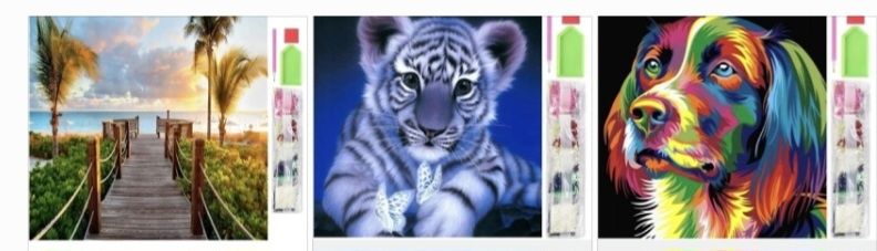 Haft diamentowy 3 sztuki