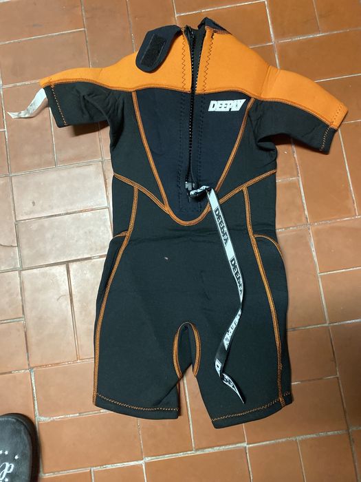Fato neoprene surf mergulho crianca