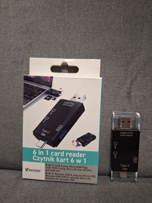 Czytnik adapter kart portów 6 w 1 Vakoss NOWY